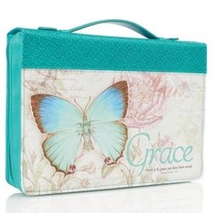 Grace, Butterfly Bible Cover, Medium